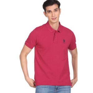 u.s. polo assn. men's regular fit t shirt ustshc0003 wine l